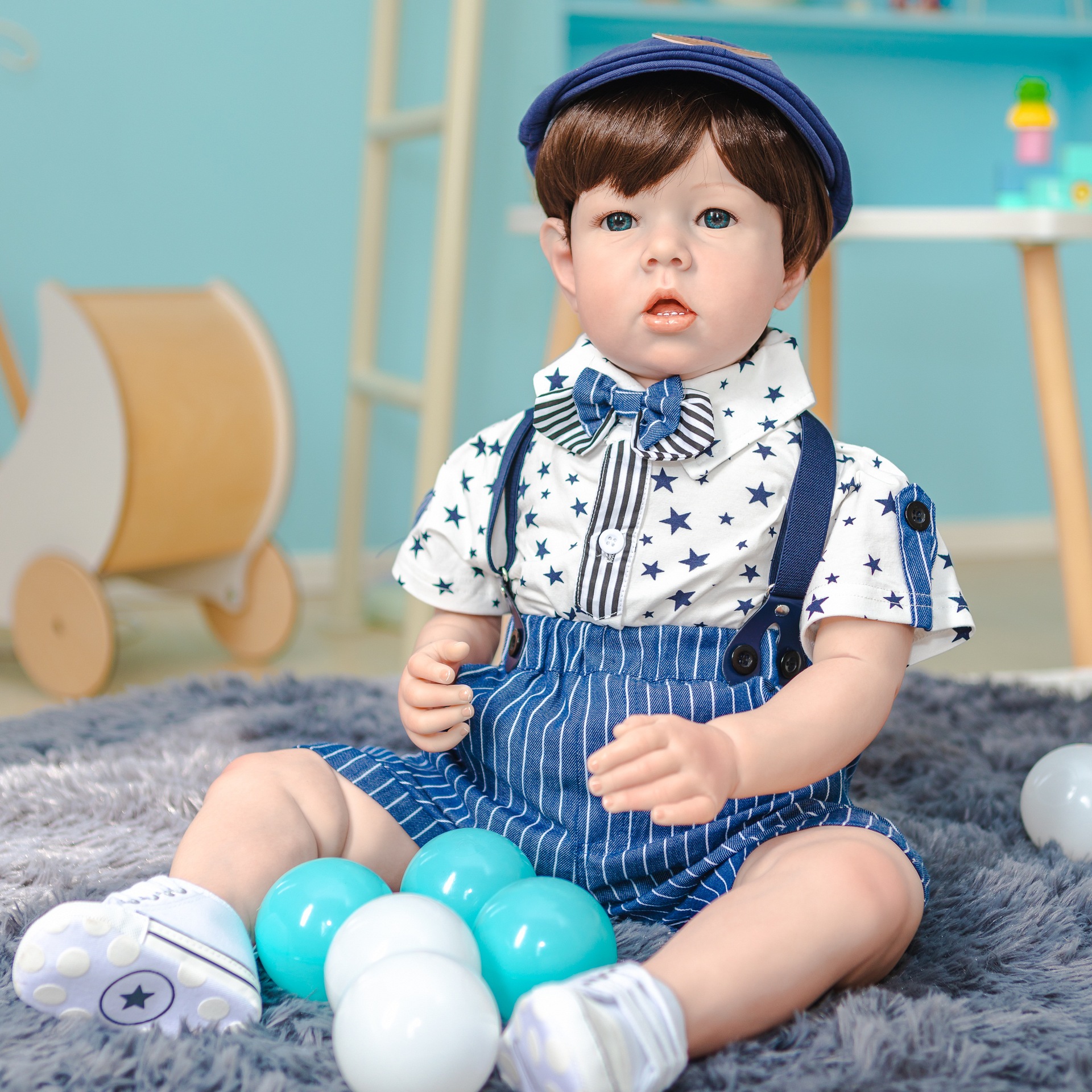 70cm renacer niño Liam simulación bebé renacido muñeca transfronteriza e-commerce suministro
