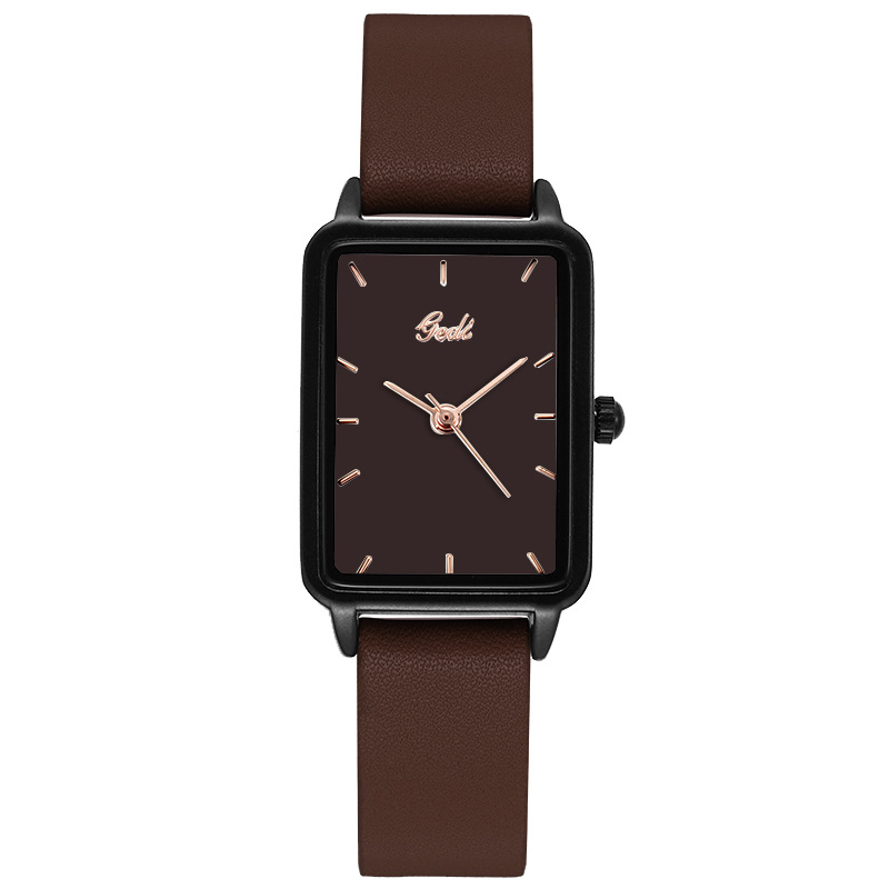 歌迪gedi韓国版シンプル学生時計洗練された小型方形石英腕時計女性の小衆腕時計卸売り
