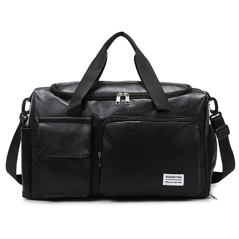 Nueva bolsa de viaje PU retro de gran capacidad portátil de viaje de hombres bolsa de ocio bolsa de gimnasio