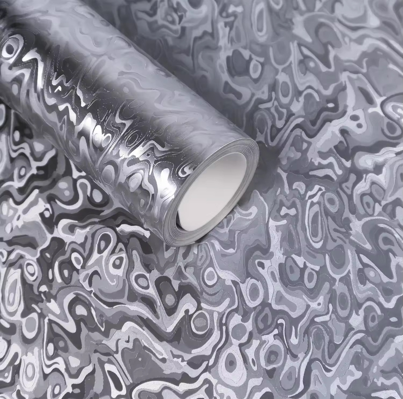 Car Pet Electroplated Color-Changing Film for Body Decoration and Interior Modification, Metaverse Ghost Matte Black Car Color-Changing Film