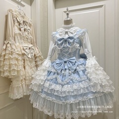 オリジナルデザインロリータドレスゴージャスなウェディングjskサスペンダードレス女性用