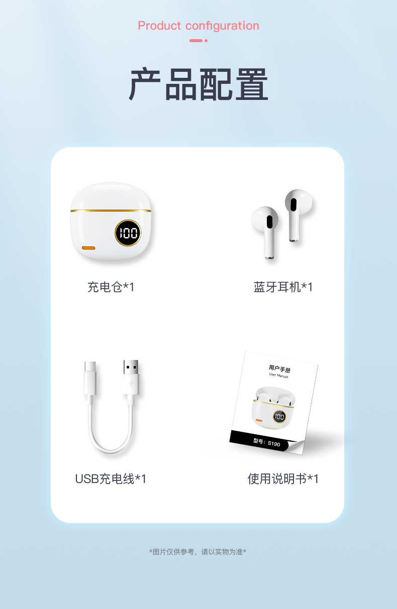 Popular compact true wireless Bluetooth earbuds 2025 new ultra long battery life sports running noise reduction high quality in-ear