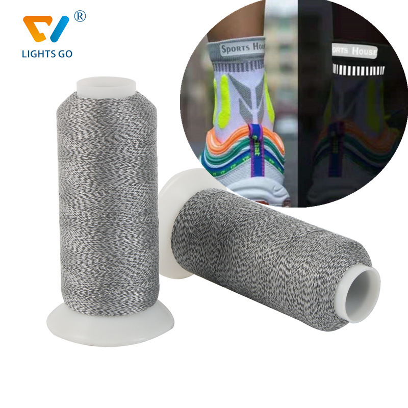 Ready Supply of Socks Reflective Jacquard Thread Soft Gray Reflective Thread Soft High-Gloss Reflective Yarn for Knitting Ready Supply of Socks Reflective Jacquard Thread Soft Gray Reflective Thread Soft High-Gloss Reflective Yarn for Knitting
