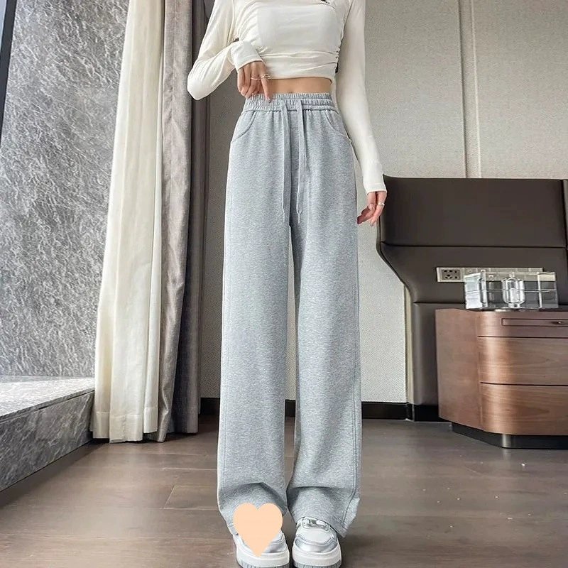 Осенние полуплотные брюки для отдыха, oversized, свободный крой