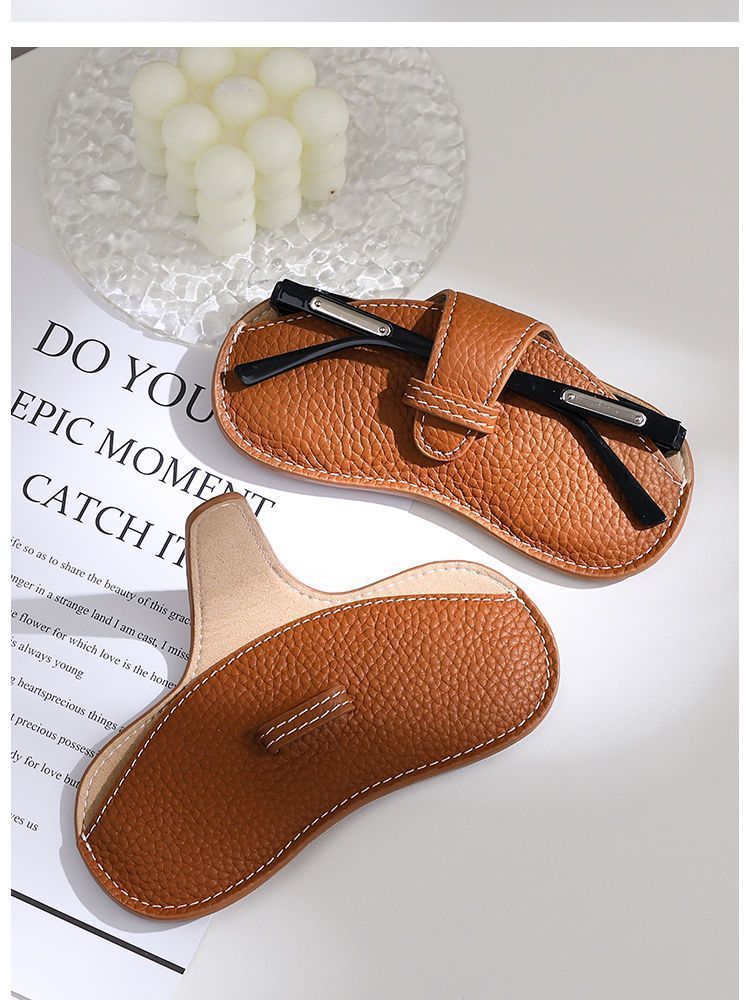 Vintage Style, Simple Style Style Vintage Style Simple Style Solid Color Pu Leather Unisex Glasses Pouch
