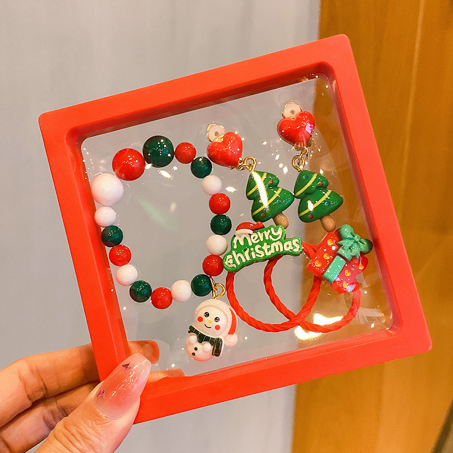 Brazaletes de navidad para niños, joyas de navidad para ancianos, alces, regalos de vacaciones, anillos de fiesta, orejas, joyas para niños transfronterizas