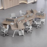 Сотрудник сотрудников работника офисного стола и стула Комбинированные 6 -лисовые офисные стол и председатель Alien 8 сотрудников