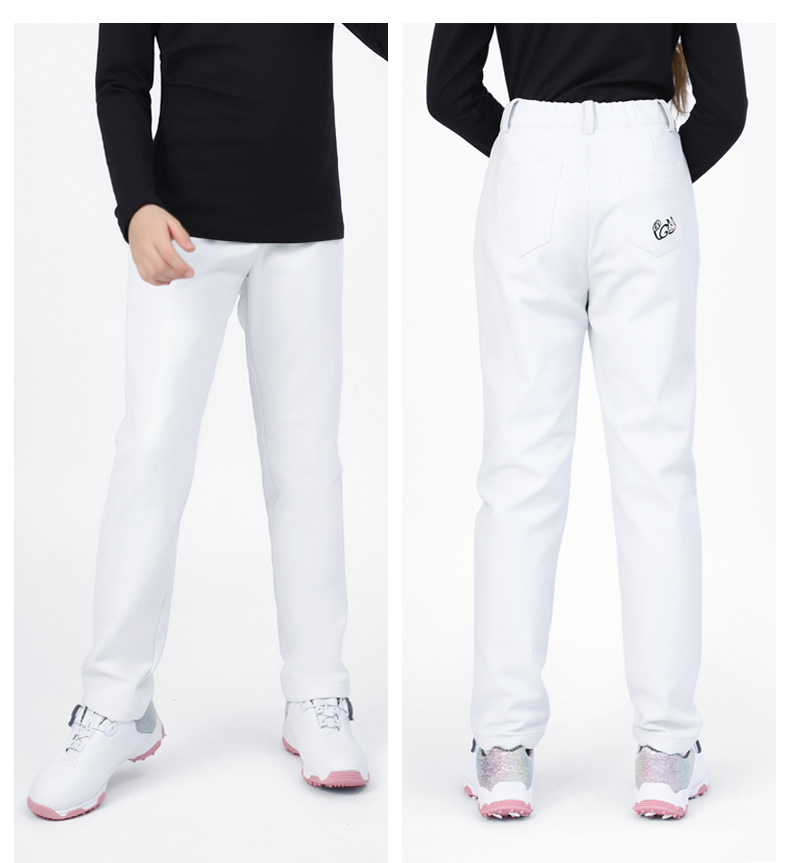 Quần thể thao golf bé gái PGM thu đông co giãn thoáng khí — KUZ121 Cô Gái Quần golf màu đen, KUZ121 bé gái quần Golf màu trắng, KUZ121 Cô Gái Quần golf màu xanh nước ngoài chi tiết 7