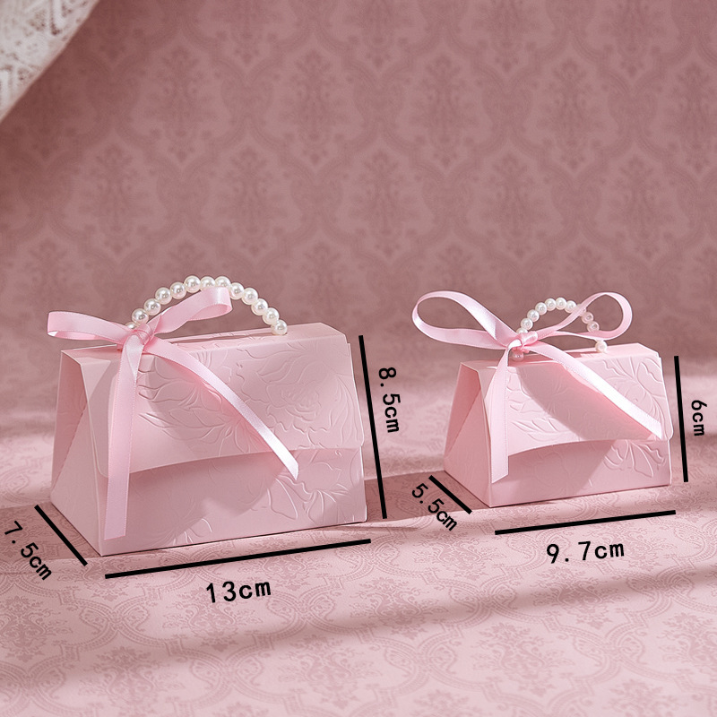 Caja de dulces de boda de estilo europeo de alta calidad, caja vacía de dulces de boda, caja de regalo de mano sin plegables de alta calidad