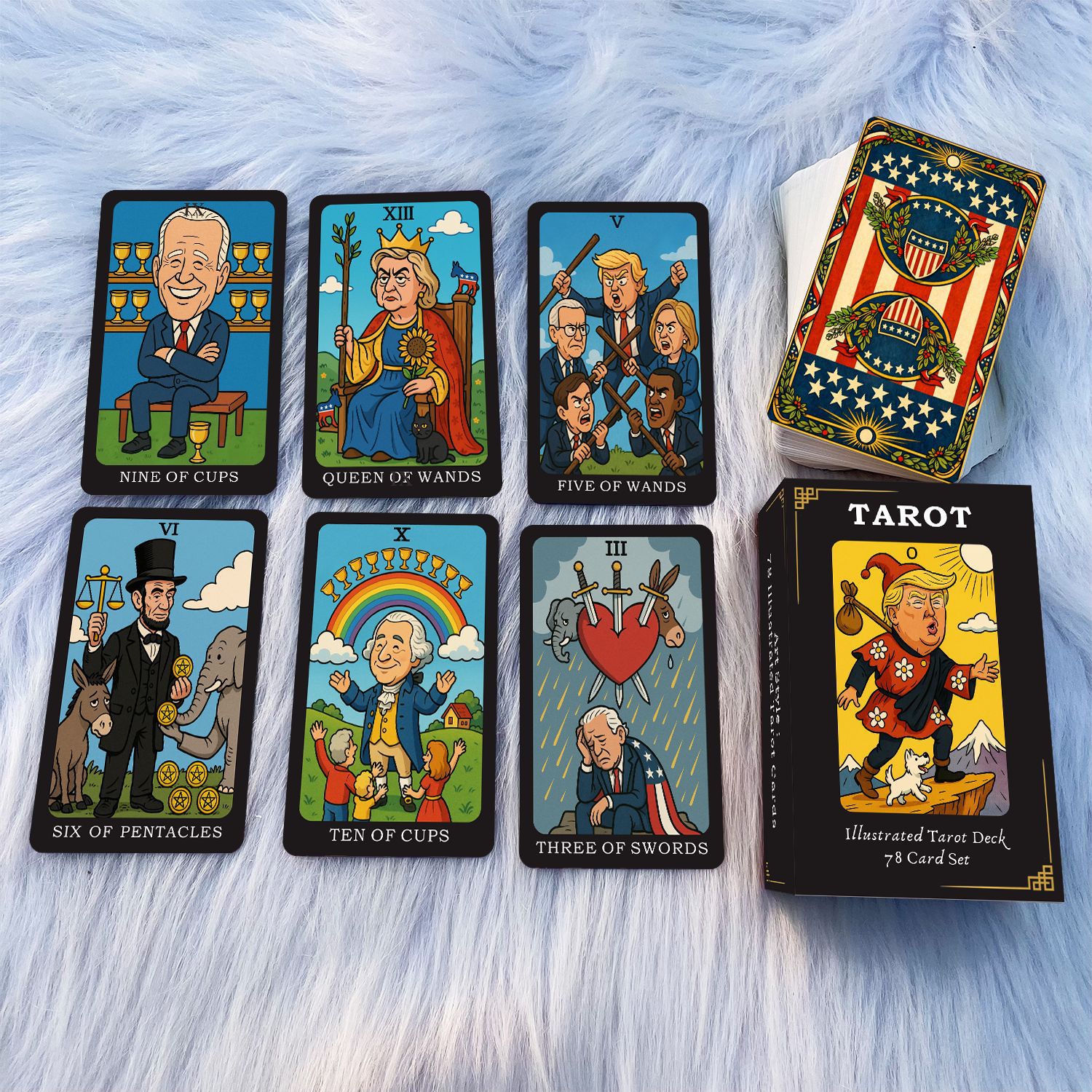 Carte da gioco di tarocchi creative transfrontaliere, personaggi illustrati, nuova versione inglese dei tarocchi_voghion.com
