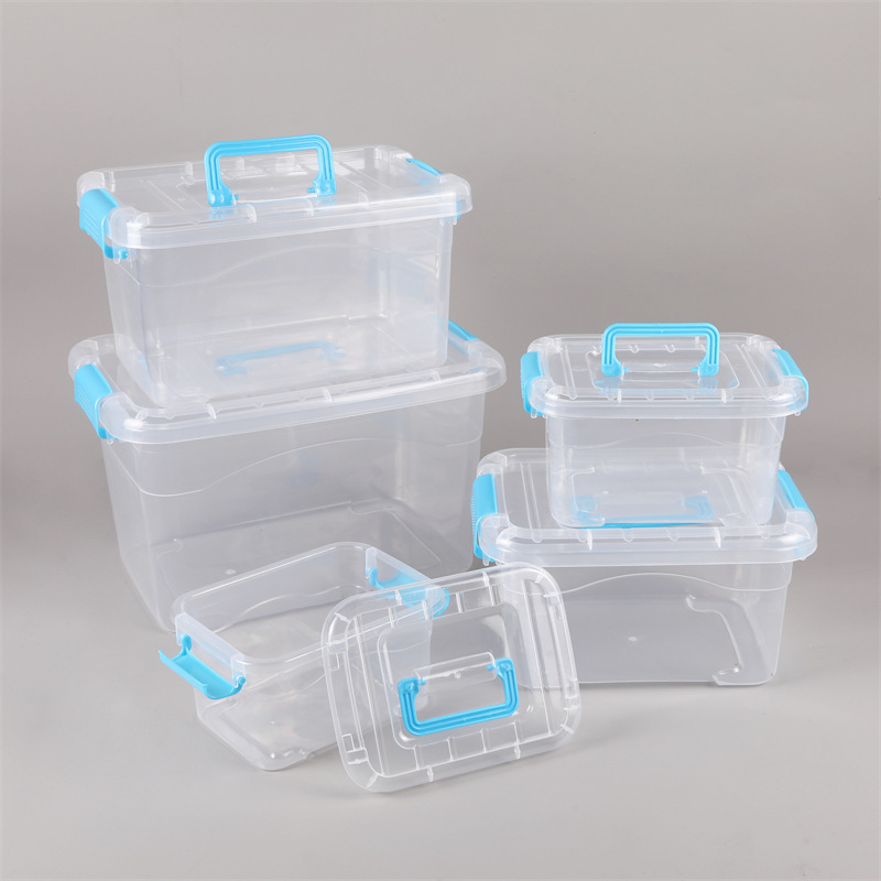 휴대용 투명 저장 상자 대형 스몰 사이즈 저장 상자 식품 어린이 장난감 마감 상자 잡화 저장 상자 도매