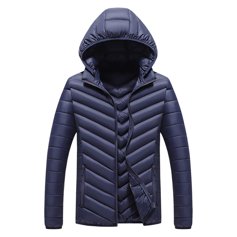 Chaqueta de algodón acolchada transfronteriza Chaqueta de algodón acolchada ligera para hombres chaqueta acolchada de algodón de moda para jóvenes Chaqueta de algodón acolchada para hombres venta directa de fábrica de moda