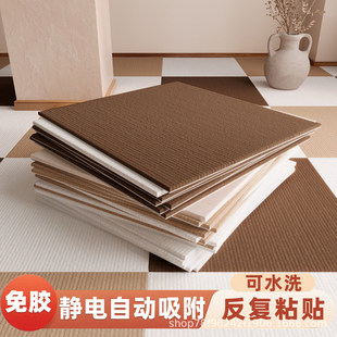 Spliced ​​Carpet Living Room Self-Adhesive Japanese-Style Glue-Free Floor Mat Kidsren's Bedroom Floor Non-Slip Mat Baby Crawling Mat Stain-Resistant
