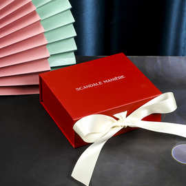 新年礼盒红色喜糖盒子定制情人节礼物盒化妆品礼品盒天地盖包装盒