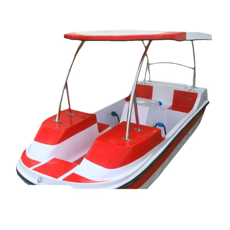 Bot de pedal tradicional de 4 personas, botes de pedal autodrangibles, botes de turismo acuático de 4 personas, botes de fibra de vidrio