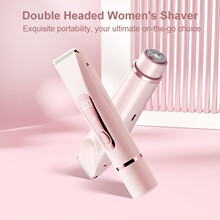 跨境脫毛器女士雙頭剃毛器私處陰毛修剪器電動刮毛刀女士脫毛儀器