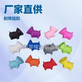 厂家直供卡通小猪支架硅胶吸盘懒人手机支架底座现货速发可定logo