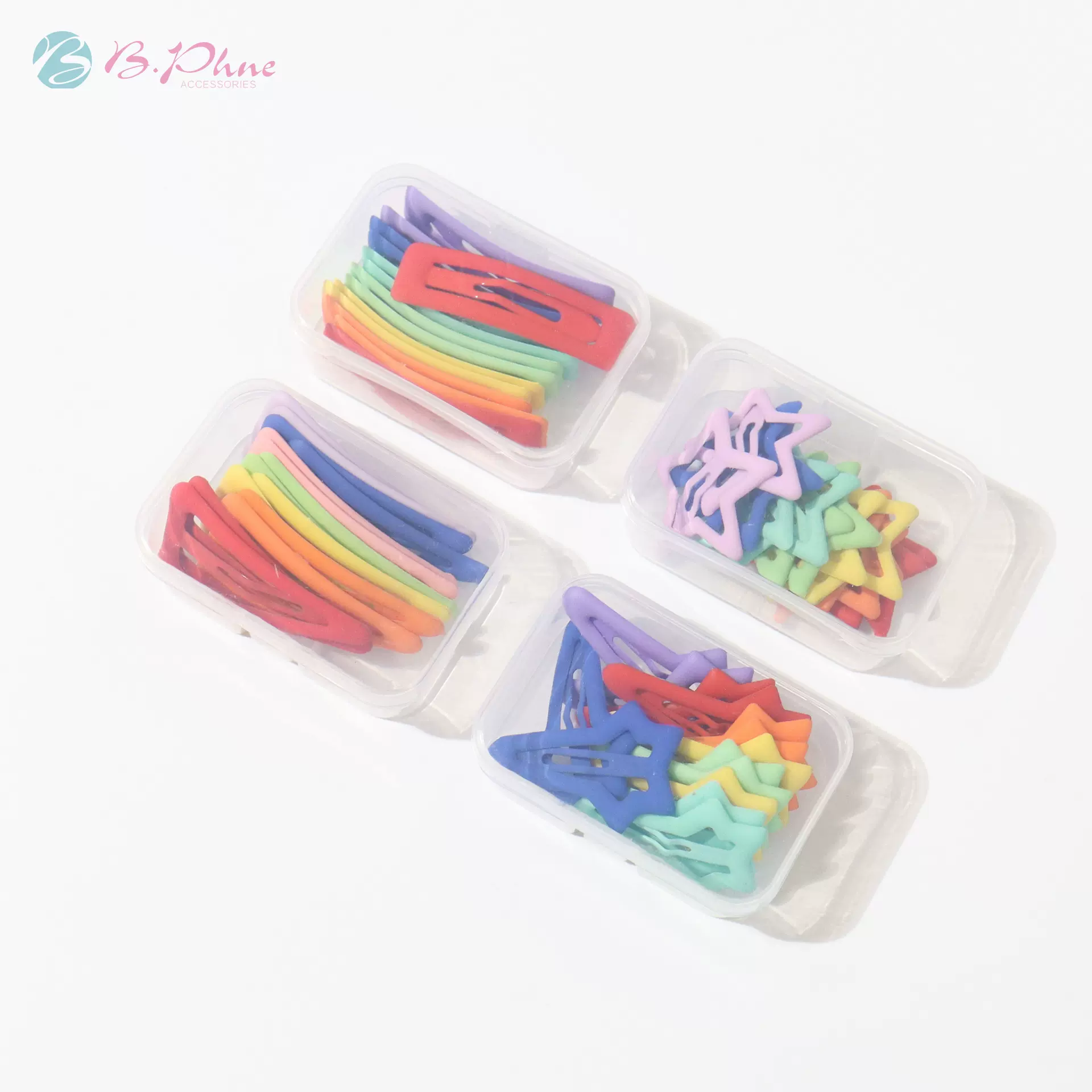 贝菲多巴胺五角星发夹儿童可爱星星夹子甜辣风边夹碎发夹少女发饰