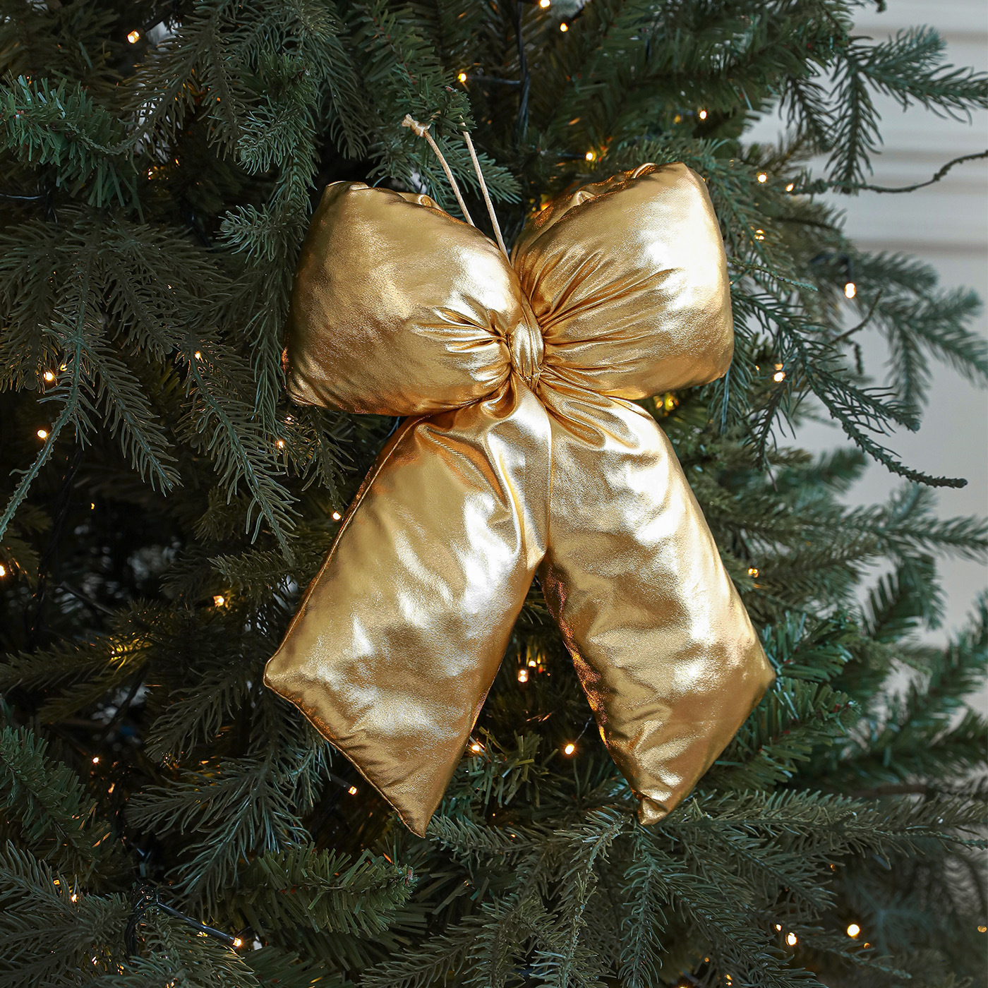 Arco de Navidad de oro transfronterizo brillante brillante y brillante colgante de árbol de Navidad de alto nivel decoración de decoración accesorios