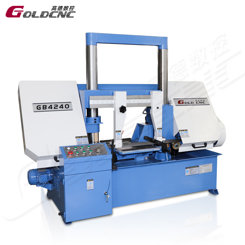 GB4240卧式金属带锯床 重型工业切割设备 铸钢件/厚壁管400双立柱