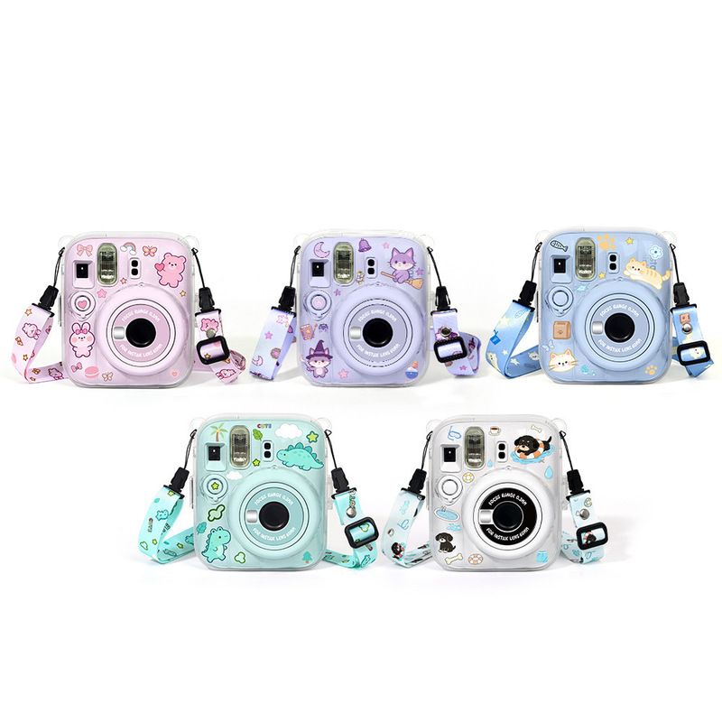 Suitable for Polaroid Instax Mini13 Transparent Crystal Case, Anti-Scratch and Anti-Drop Photo Bag Protective Case Three-Piece Set Suitable for Polaroid Instax Mini13 Transparent Crystal Case, Anti-Scratch and Anti-Drop Photo Bag Protective Case Three-Piece Set
