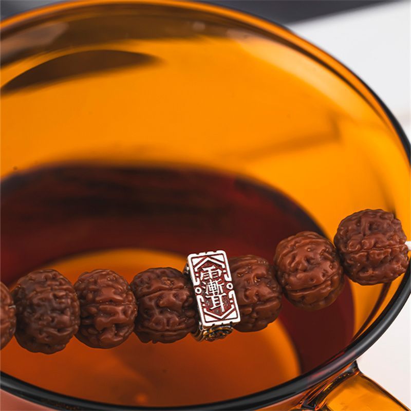 雨渐耳隔珠道系青年文玩diy配饰卡环手串传统文化做旧彩绘串珠|undefined