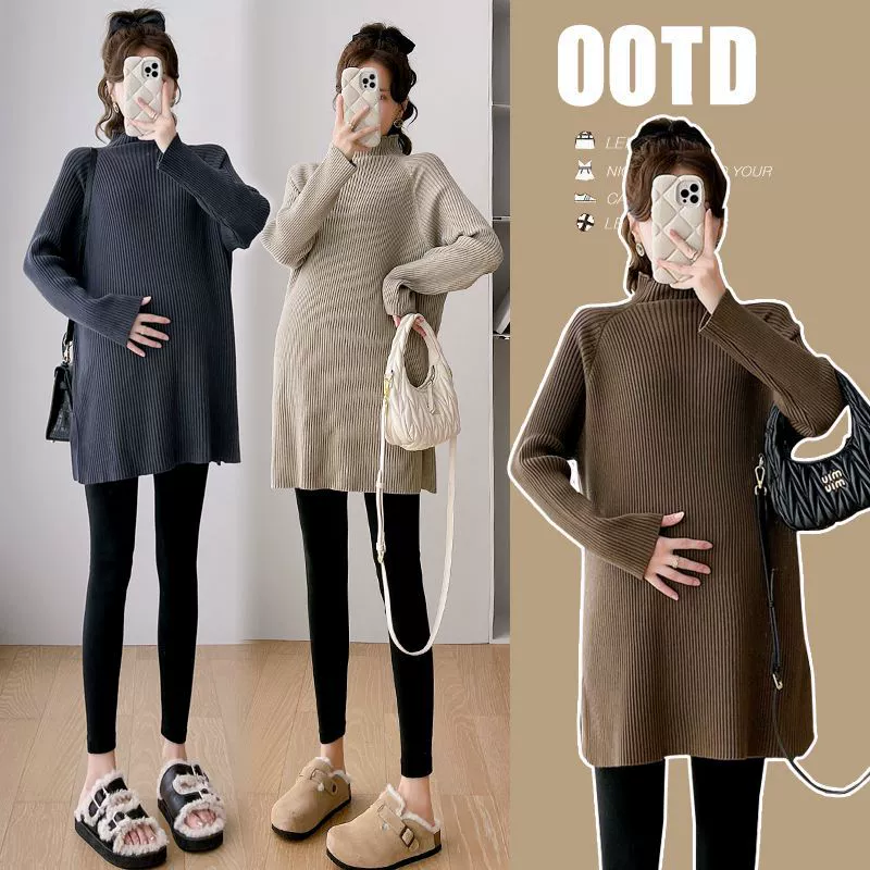 Реальный выстрел в наличии Беременные женщины осенняя одежда костюм 2023 осенне-зимняя мода брюки платье Весна и осень пальто комплект из двух предметов
