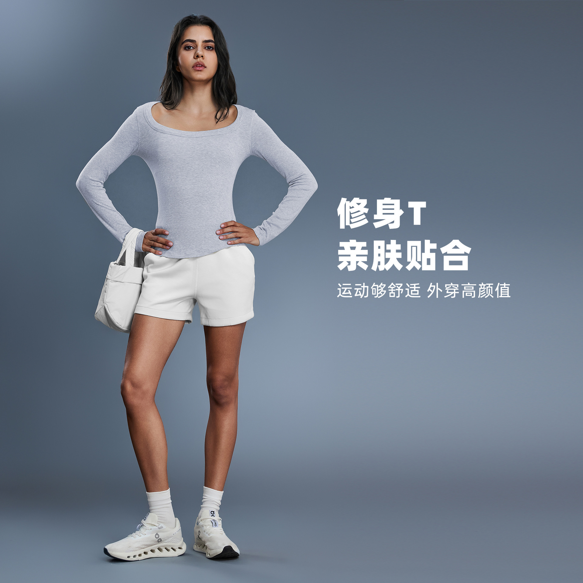 Modal Yoga Wear Long-Sleeved Women's Sexy One-Shoulder Sports Top Pilates Fitness Wear T-Shirt