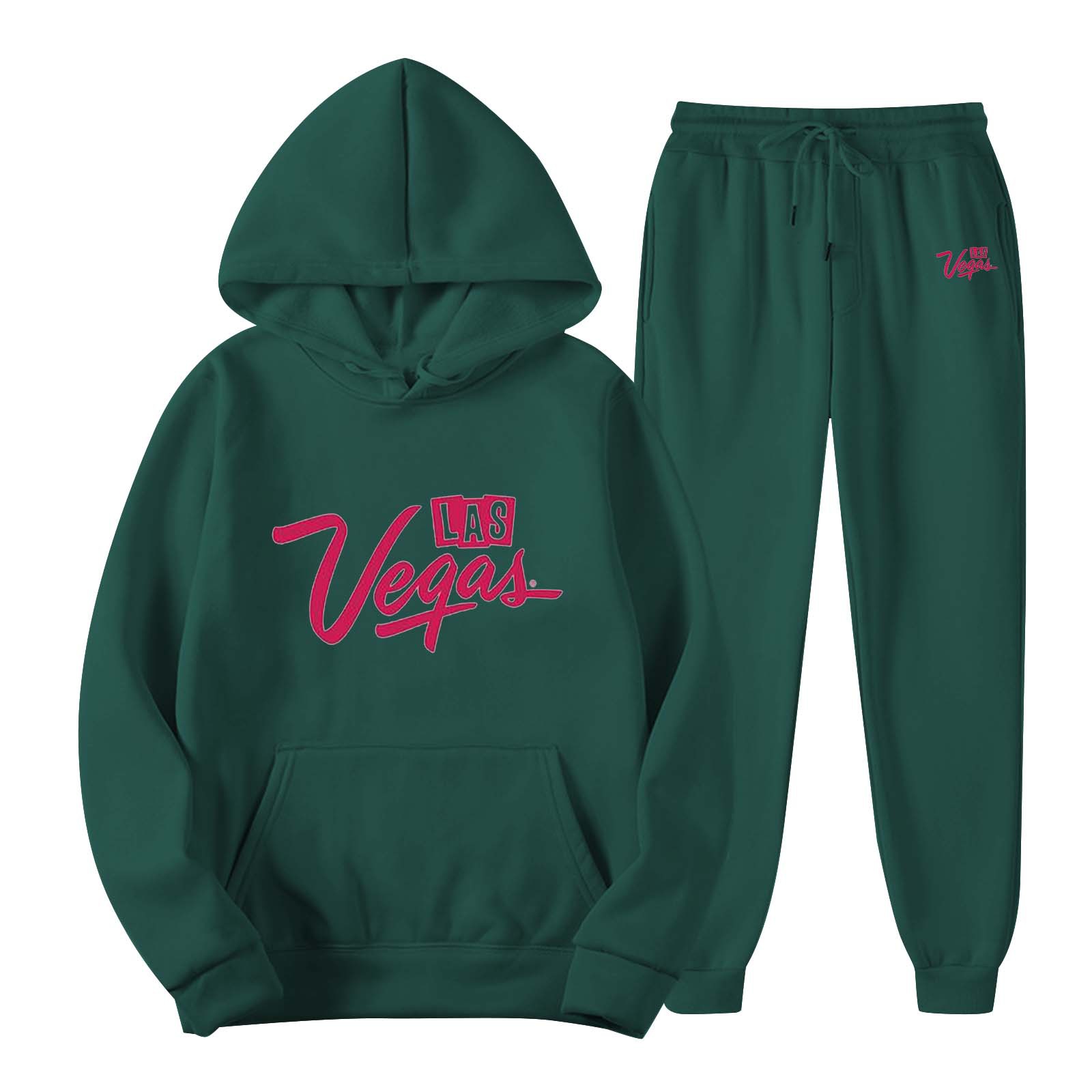 2024 Autumn/Winter New Hooded Printed Sweater Men's Leisure Sports Set_voghion.com