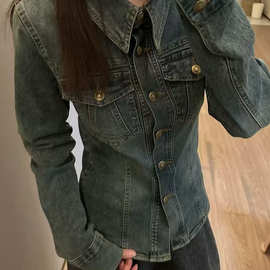 厂家年新款春秋冬穿搭修身显瘦衬衣女春季新款牛仔衬衫薄外套