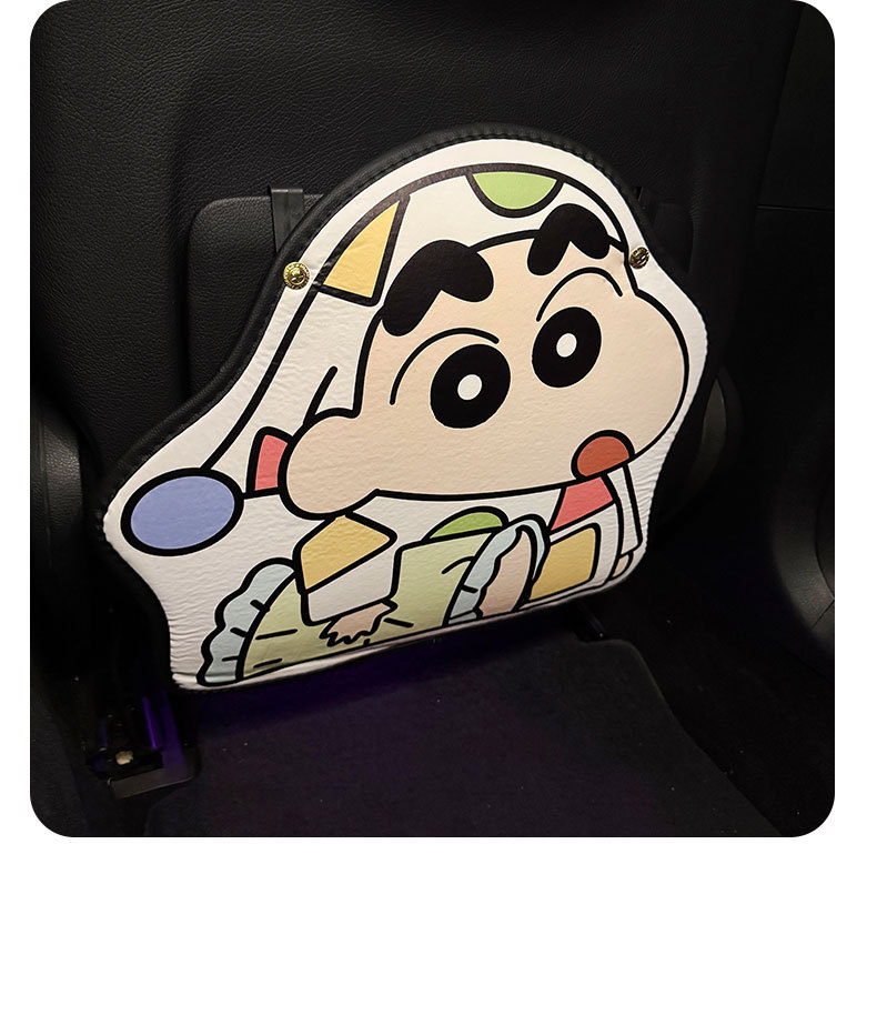Crayon Shin-Chan Car Seat Back Anti-Kick Pad for Women Cute Car Leather Seat Back Anti-Fouling Pad Cartoon Protective Pad