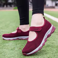 Footwear for mother, walking shoes, plus size, autumn, for middle age, soft sole