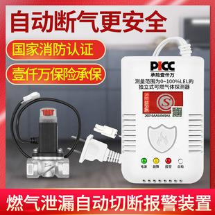 Gas alarm household 4 points 6 points 1 inch solenoid valve kitchen pipeline gas natural gas leakage automatic gas cut-off
