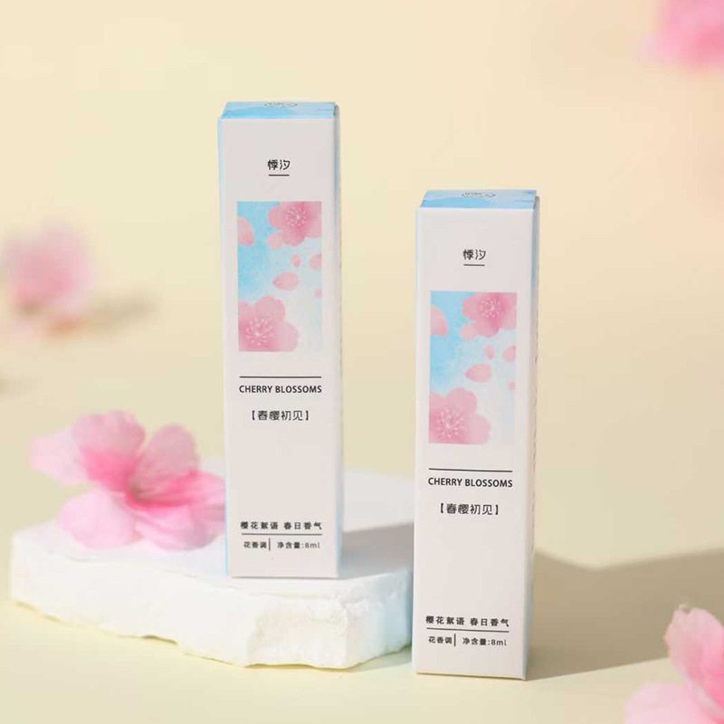青壹坊 春樱初见木盒香水8ml （6个/展示盒)持久留香便携小支香水|undefined