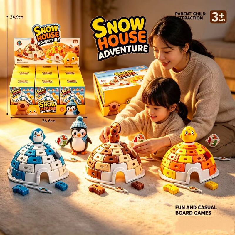 Cross-Border Igloo Adventure Challenge Blind Box Educational Board Game Toy Children's Parent-Child Interactive Tabletop Leisure Game Toy