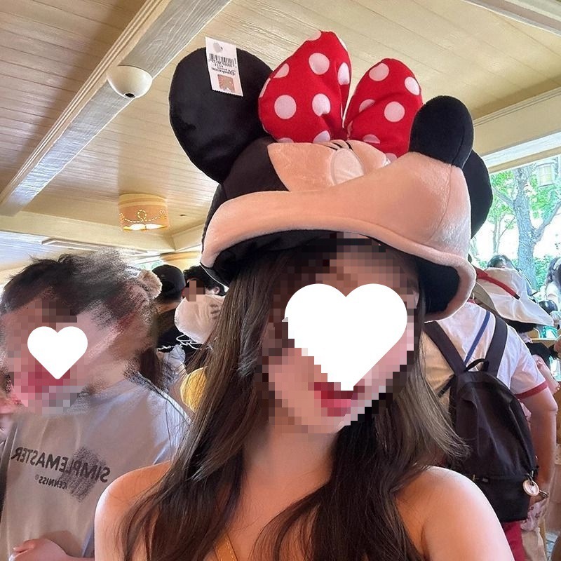 秋と冬厚く暖かいミッキーとミニーの帽子かわいい漫画旅行カップルの大きなヘッドギア耳保護帽子|undefined