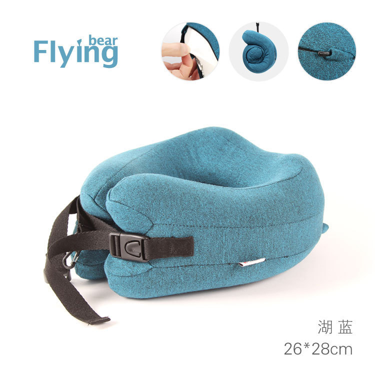 Storage portable u-shaped pillow, memory foam aircraft neck pillow, slow rebound memory foam u-shaped pillow, cross-border best-selling u-shaped pillow
