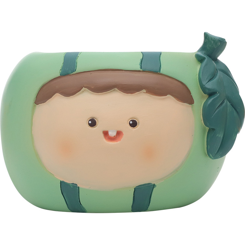 Chậu cây mọng nước mini resin hoạt hình, chậu để bàn trang trí nhà, văn phòng và sân vườn (RG-127)
