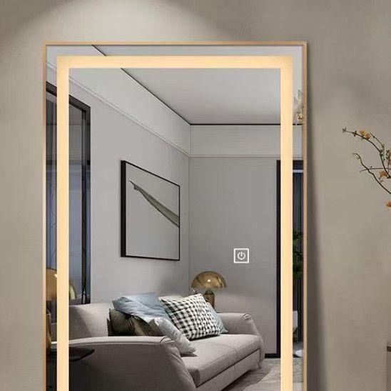 Espejo de prueba de suelo, espejo luminoso, espejo de cuerpo entero, espejo luminoso de suelo, espejo inteligente de suelo