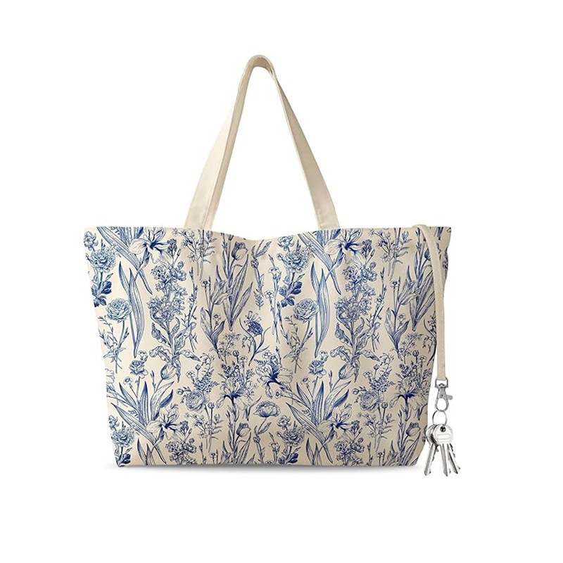Bolsa de lona de acondicionamiento grande personalizada para niñas viajes de yoga de algodón de gran capacidad bolsa de lona personalizada