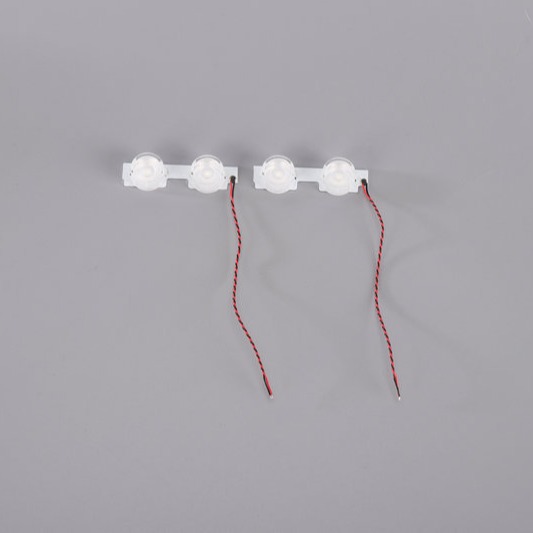 白光LED强光灯二极管 DIY改装 铝基板3V灯珠 带线 双灯珠 带透镜