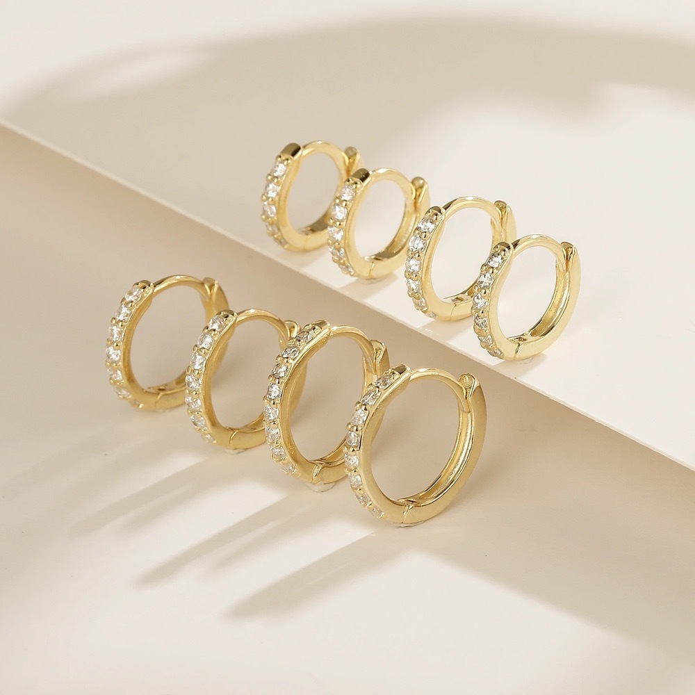 5g Weight Zircon Inlay Material Earrings Classification 1 Pair Quantity Daily Occasion 1 Pair Simple Style Solid Color Inlay Copper Zircon Earrings