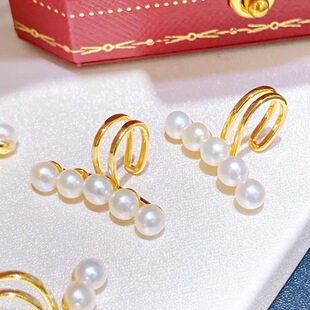 Factory direct supply fresh water pearl ear clip women's small fresh fashion casual earrings wholesale