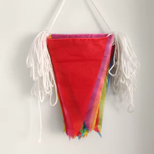 Bold nylon rope triangle colorful outdoor warning flags, opening wedding flags, bright colors, strong and durable ropes