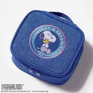 Ready Stock Appendix Snoopy Cartoon Cute Box-Shaped Satchel Cosmetic Bag with Mirror Makeup Bag Skin Care Product Cosmetics Bag