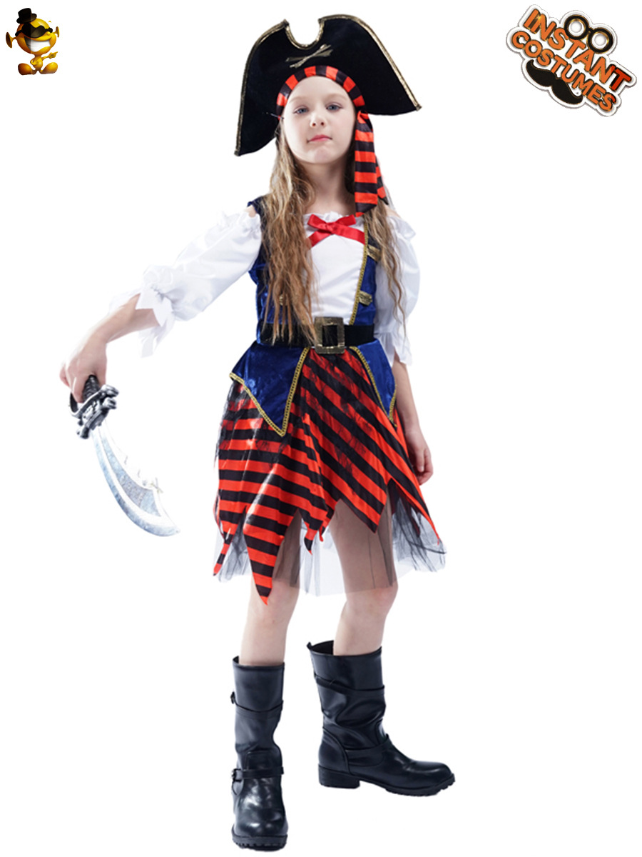 Traje de falda pirata para niños de Halloween