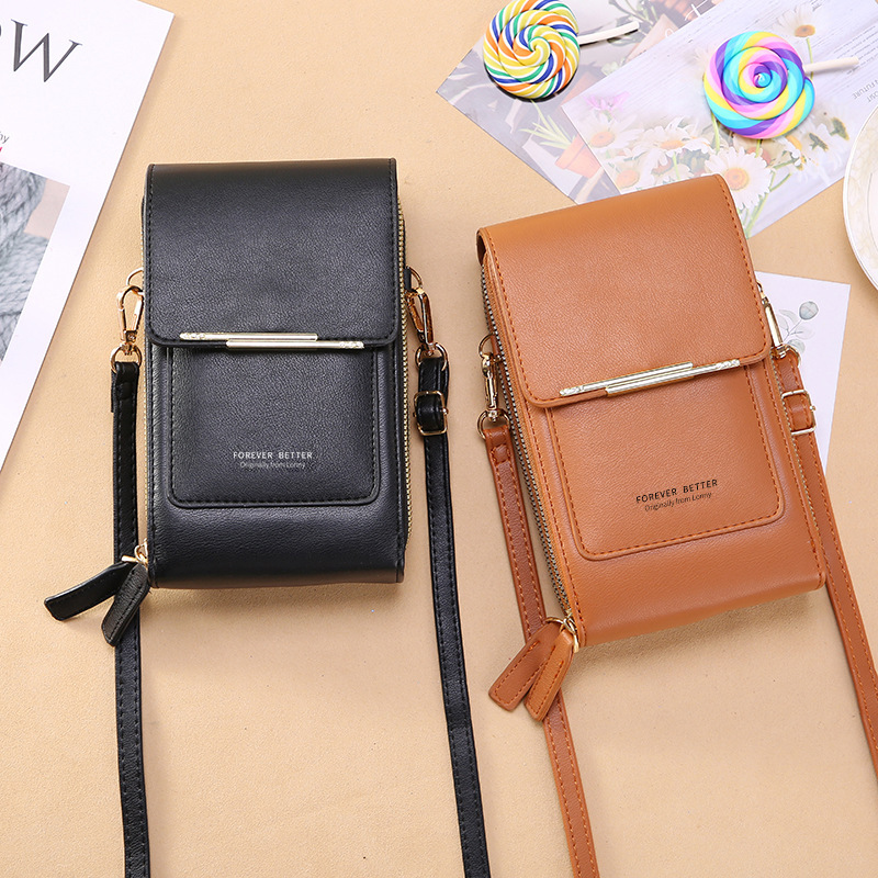 Touch Screen Mobile Phone Bag for Women, Small Cross-Body Bag, Cute Little Bag for Carrying Mobile Phones, Fashionable Key and Coin Pouch, Vertical Style Touch Screen Mobile Phone Bag for Women, Small Cross-Body Bag, Cute Little Bag for Carrying Mobile Phones, Fashionable Key and Coin Pouch, Vertical Style