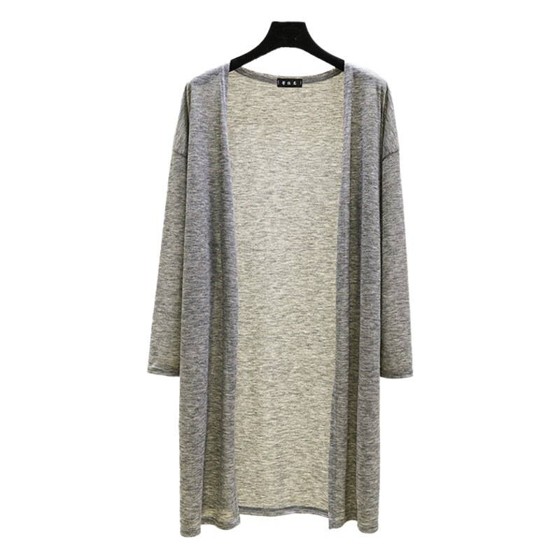 Primavera y Verano de longitud media Tencel cardigan de las mujeres chal Delgado ropa de protección solar camisa de aire acondicionado suelta abrigo de manga larga casual de todo el partido