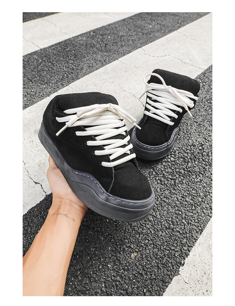 Herren Freizeitschuhe Mit Dicker Sohle Und Plateau Absatz_voghion.com