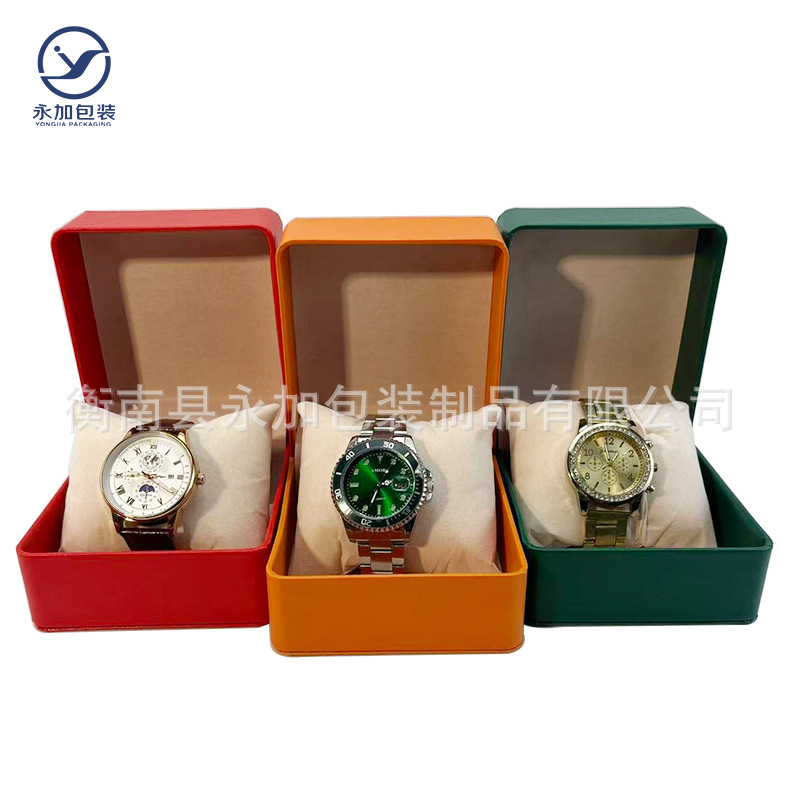 High-End Pu Watch Box, Universal Watch Box for Men and Women, Storage Box, Jewelry Gift Packaging, Flip-Top Rounded Corner Watch Box